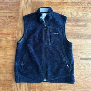 Patagonia Classic Retro-X Fleece Vest Shearling Navy Mens M